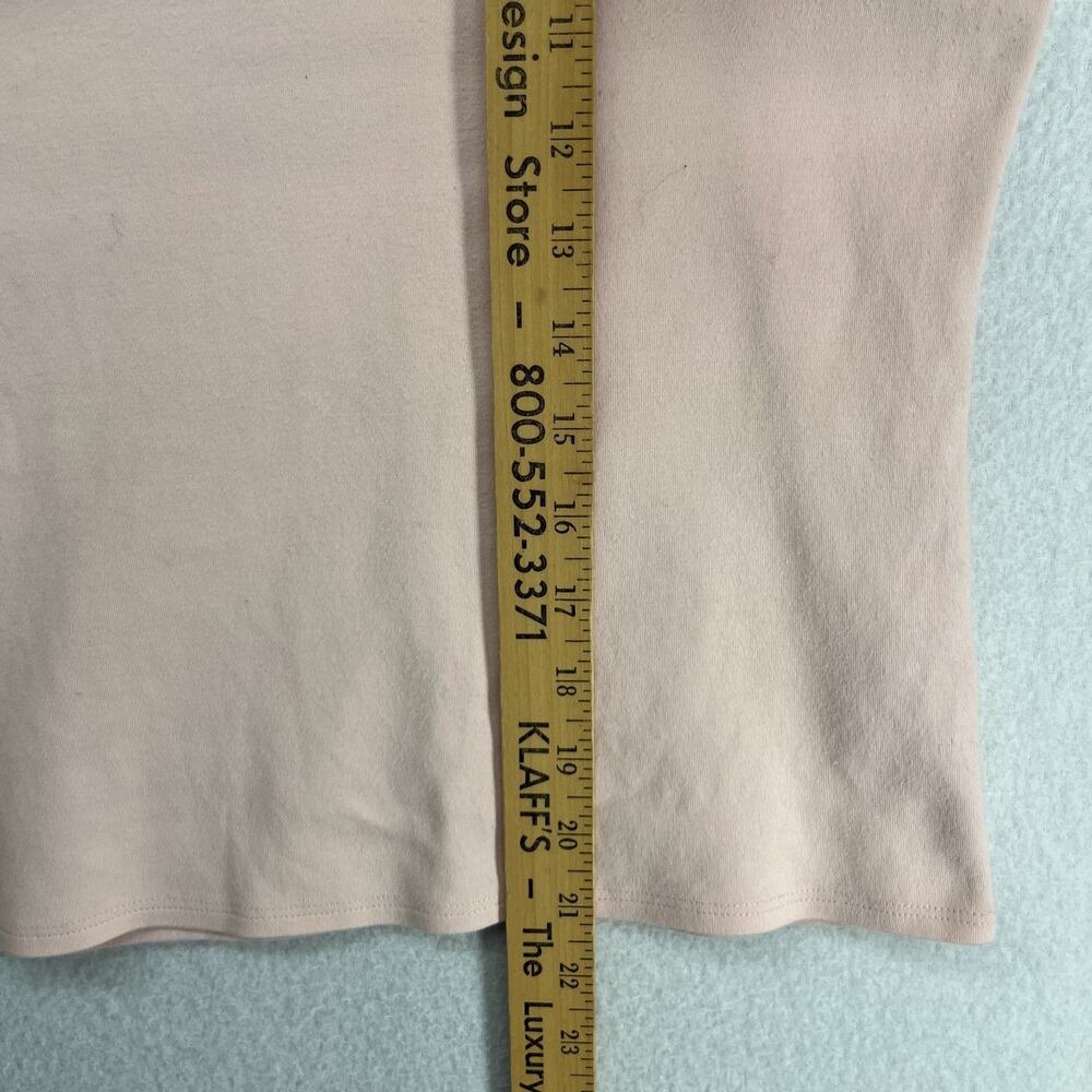 EILEEN FISHER Top XL Cotton Interlock Jersey Boat Neck 3/4 Sleeve Basic Pink - Picture 9 of 10